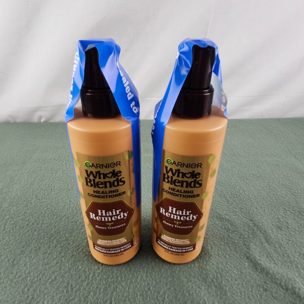 2x Garnier Whole Blends Hair Remedy Honey Treasures Conditioner 12 oz.